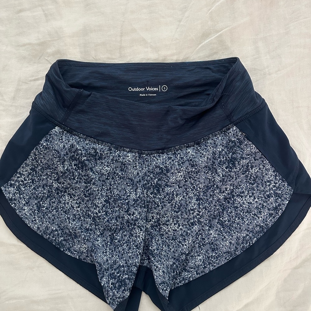 Outdoor Voices Blue Athletic Shorts